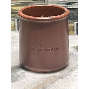 Smoky Orange Mini Ceramic Yogurt Cup Crock La Fermière